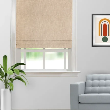 Roman Shades | Somera Beige Buff - Roman Shade image | Curtain Avenue