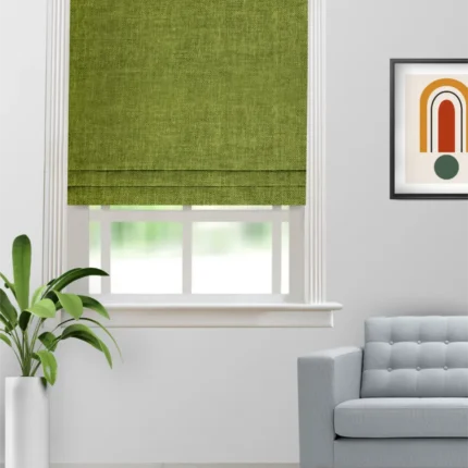 Roman Shades | Somera Grass Green - Roman Shade (Webp) | Curtain Avenue