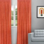 Somera - Tangerine Custom Curtains