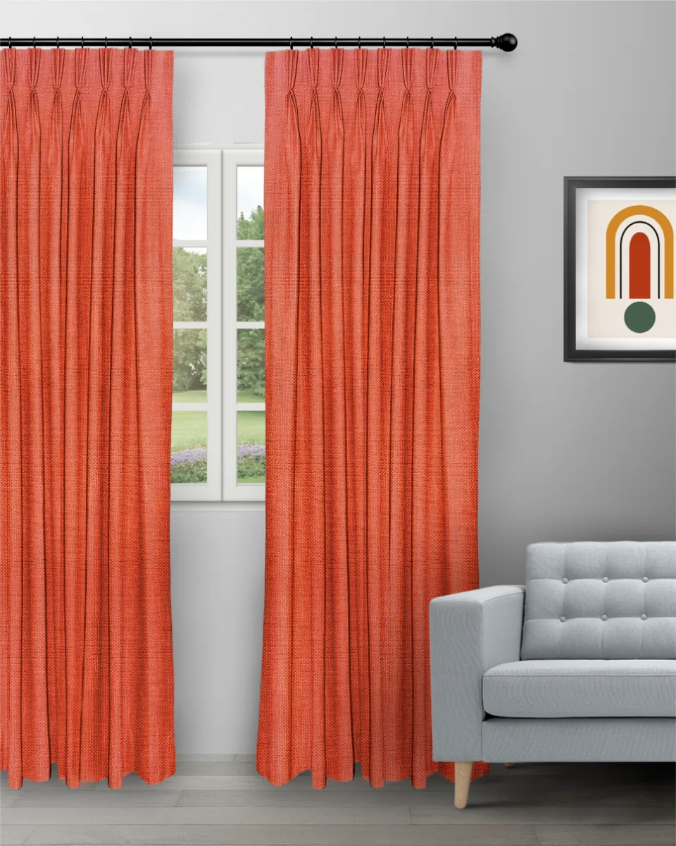 Somera Tangerine - Curtain (Webp) Somera - Tangerine Custom Curtains - Image 1