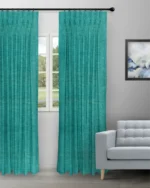 Somera - Teal Blue Custom Curtains