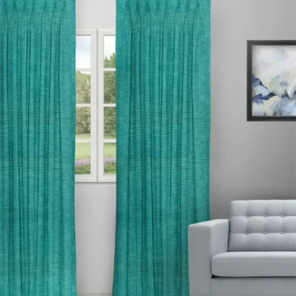 Curtains | Somera Teal Blue - Curtain (Webp) | Curtain Avenue