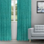 Somera - Teal Blue Ripple Fold Drapes