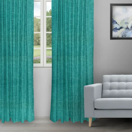Ripple Fold Drapes | Somera Teal Blue - Ripple Fold image | Curtain Avenue