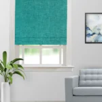 Somera - Teal Blue Roman Shades