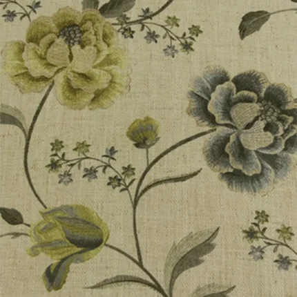 Ripple Fold Drapes | Spring Flower Denim - Regular image | Curtain Avenue