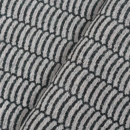 Swatches | Stacy - Black and White Cross Fold | Curtain Avenue