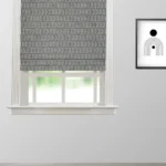 Stacy - Black and White Roman Shades