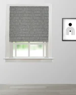 Stacy - Black and White Roman Shades