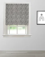Swirl- Black and White Roman Shades
