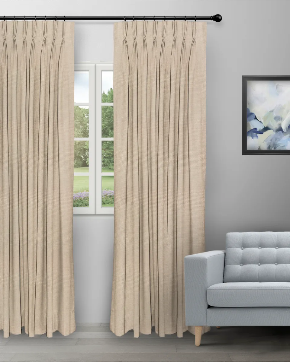 Swizz Beige Buff - Curtain (Webp) Swizz - Beige Buff Custom Curtains - Image 1