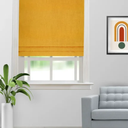 Roman Shades | Swizz Butterscotch - Roman Shade (Webp) | Curtain Avenue