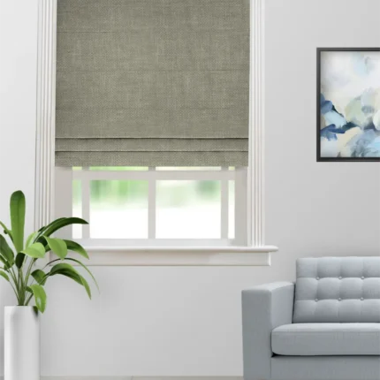 Roman Shades | Swizz Charcoal - Roman Shade (Webp) | Curtain Avenue