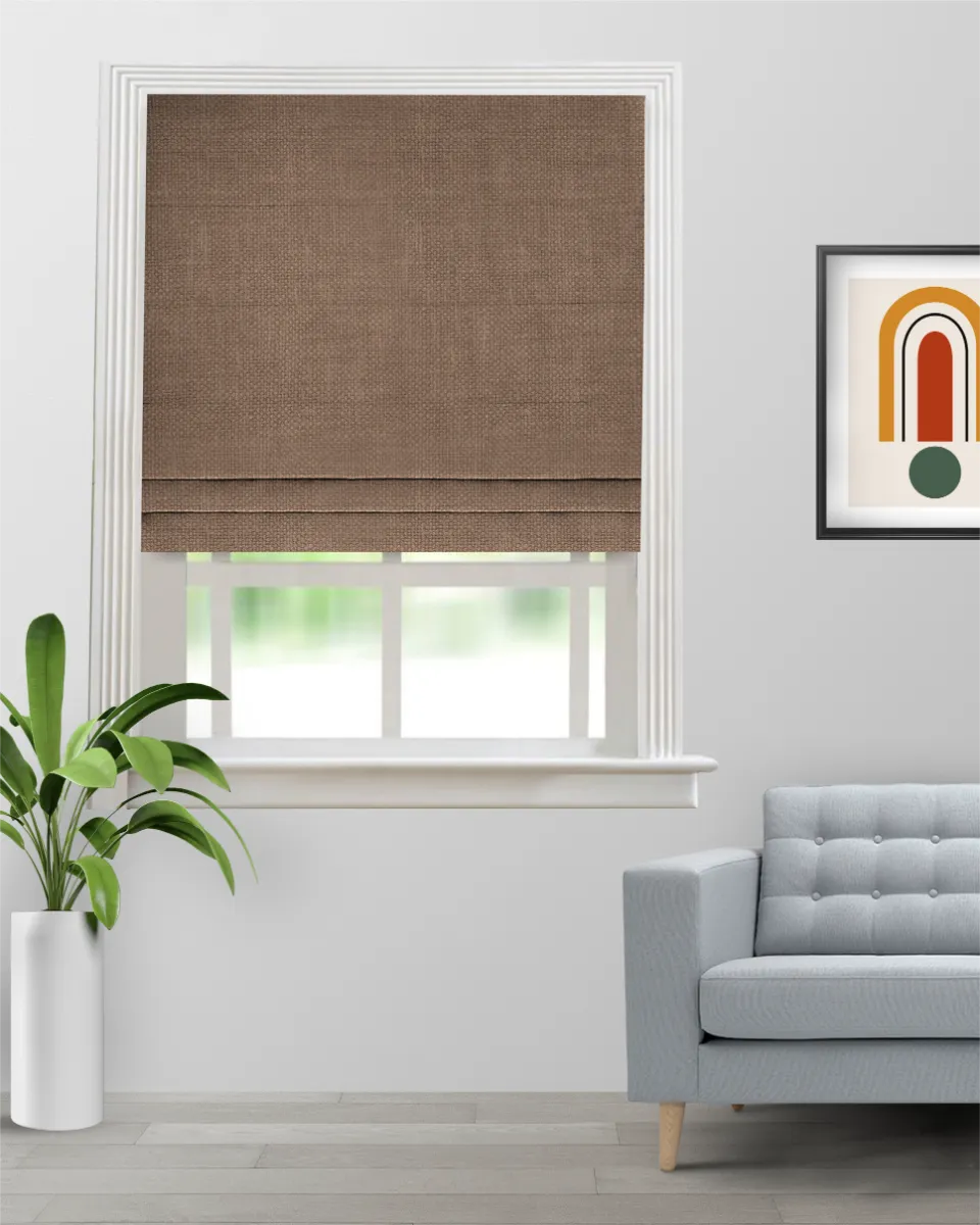 Swizz Cocoa - Roman Shade (Webp) Swizz - Cocoa Roman Shades - Image 1