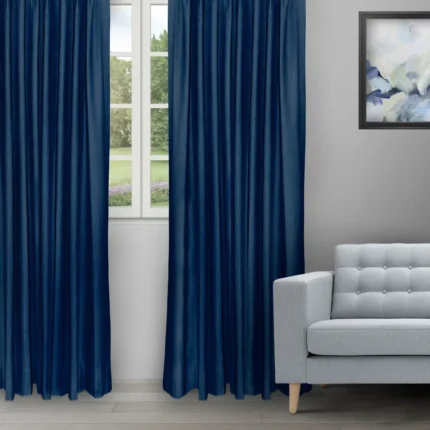 Ripple Fold Drapes | Swizz Navy Blue - Ripple Fold image | Curtain Avenue