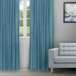 Swizz - Ocean Blue Ripple Fold Drapes