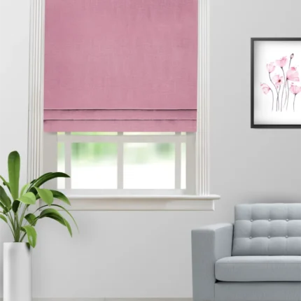 Roman Shades | Swizz Petal Pink - Roman Shade (Webp) | Curtain Avenue