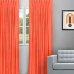 Swizz - Tangerine Custom Curtains