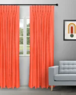 Swizz - Tangerine Custom Curtains