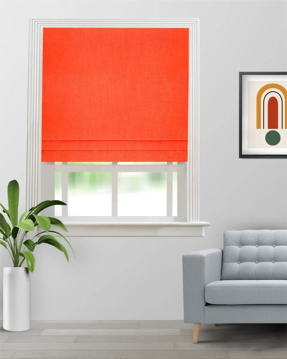 Swizz Tangerine - Roman Shade (Webp) Swizz - Tangerine Roman Shades - Image 1