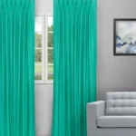 Swizz - Teal Green Custom Curtain