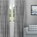 Textured Ambro - Ash Gray Custom Curtains