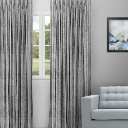 Curtains | Textured Ambro Ash Grey - Curtain (Webp) | Curtain Avenue
