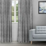 Textured Ambro - Ash Gray Ripple Fold Drapes