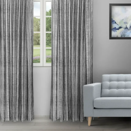 Ripple Fold Drapes | Textured Ambro Ash Grey - Ripple Fold image | Curtain Avenue