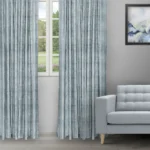 Textured Ambro - Blue Bell Ripple Fold Drapes