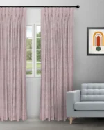 Textured Ambro - Blush Custom Curtains