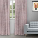 Textured Ambro - Blush Ripple Fold Drapes
