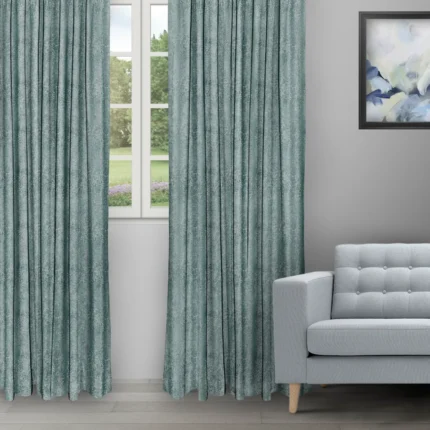 Ripple Fold Drapes | Textured Ambro Deep Sea - Ripple Fold image | Curtain Avenue