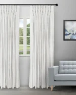 Textured Ambro - Dove Custom Curtains