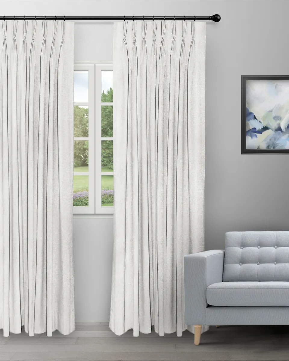 Textured Ambro Dove - Curtain (Webp) Textured Ambro - Dove Custom Curtains - Image 1