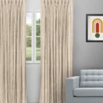 Textured Ambro - Oyster Custom Curtains