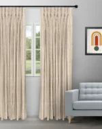 Textured Ambro - Oyster Custom Curtains