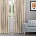 Textured Ambro - Oyster Ripple Fold Drapes