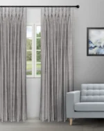Textured Ambro - Taupe Custom Curtains