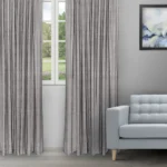 Textured Ambro - Taupe Ripple Fold Drapes