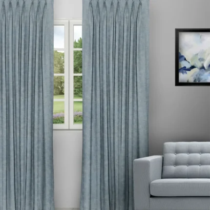 Curtains | Textures of Italy Antique Blue - Curtain (Webp) | Curtain Avenue