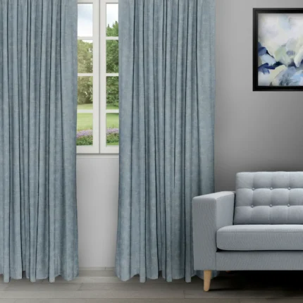 Ripple Fold Drapes | Textures of Italy Antique Blue - Ripple Fold image | Curtain Avenue