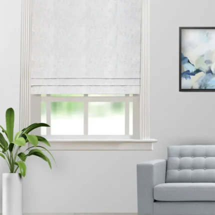 Roman Shades | Textures of Italy Pearl - Roman Shade (Webp) | Curtain Avenue