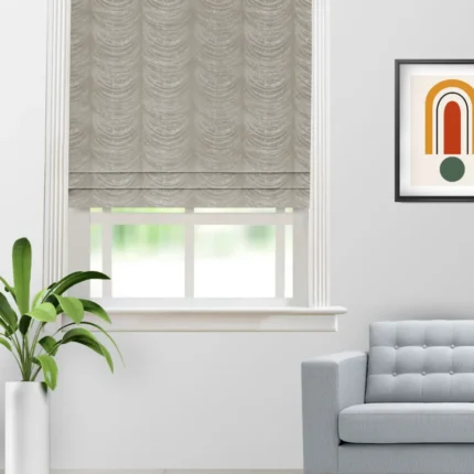 Roman Shades | The Shining Wave Mica - Roman Shade (Webp) | Curtain Avenue