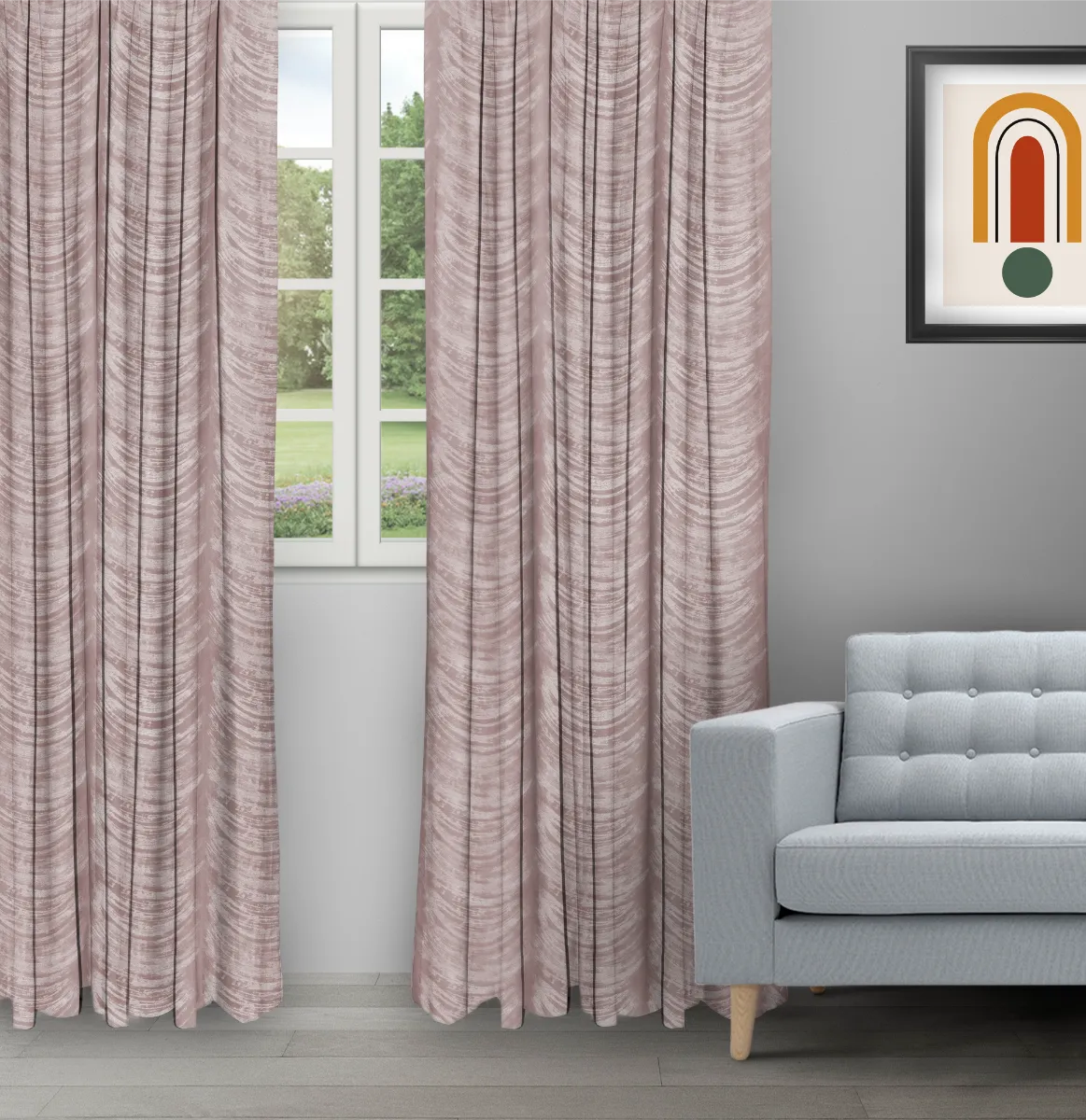 The Shining Wave Rosewine - Ripple Fold image The Shining Wave - Rosewine Ripple Fold Drapes - Image 1