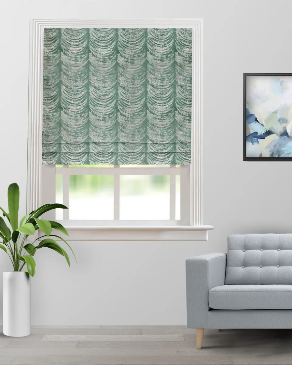The Shining Wave Spa - Roman Shade (Webp) The Shining Wave - Spa Roman Shades - Image 1