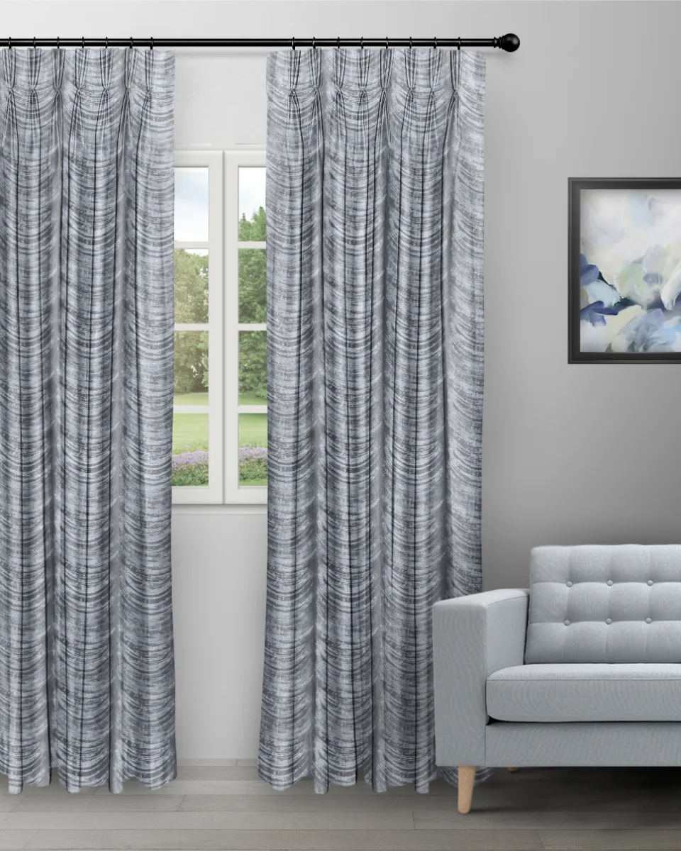 The Shining Wave Zinc - Curtain (Webp) The Shining Wave - Zinc Custom Curtains - Image 1