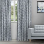 The Shining Wave - Zinc Ripple Fold Drapes