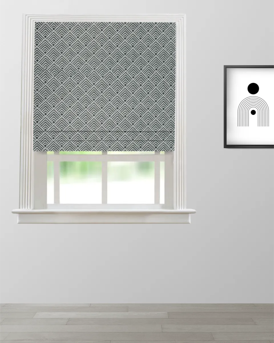 Vector - Black and White Roman Shade Vector - Black and White Roman Shades - Image 1