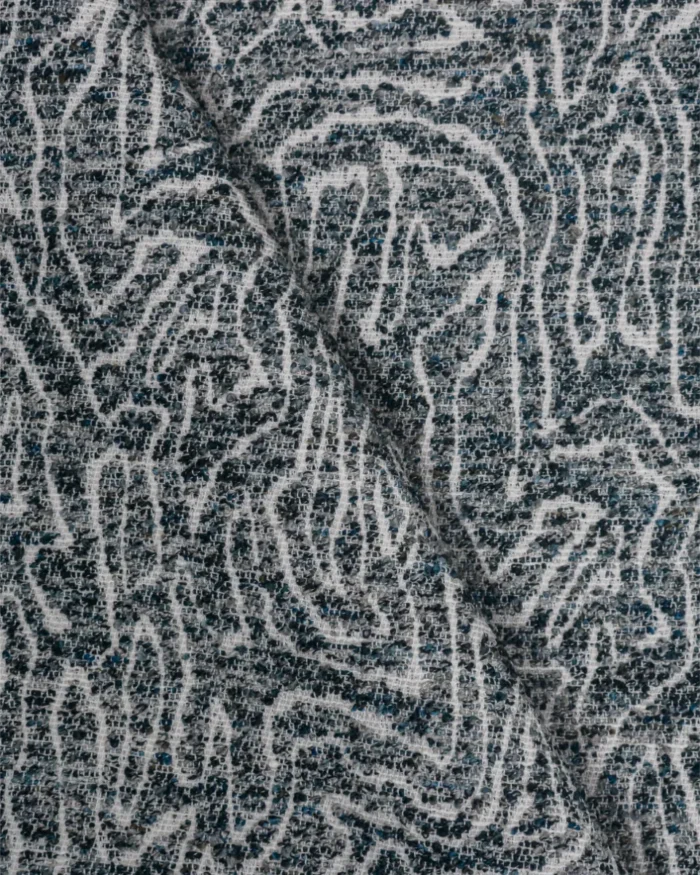 Whirl - Black and White Roman Shades - Image 2